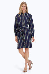 Rocca Keychain Stripe Long Sleeve Dress