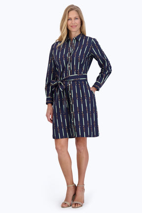 Rocca Keychain Stripe Long Sleeve Dress