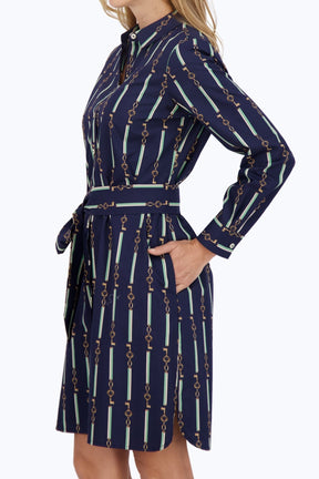 Rocca Keychain Stripe Long Sleeve Dress
