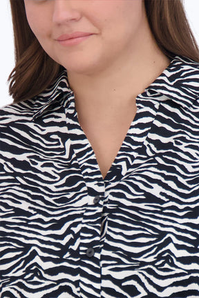 Mary Plus Zebra Print Long Sleeve Shirt