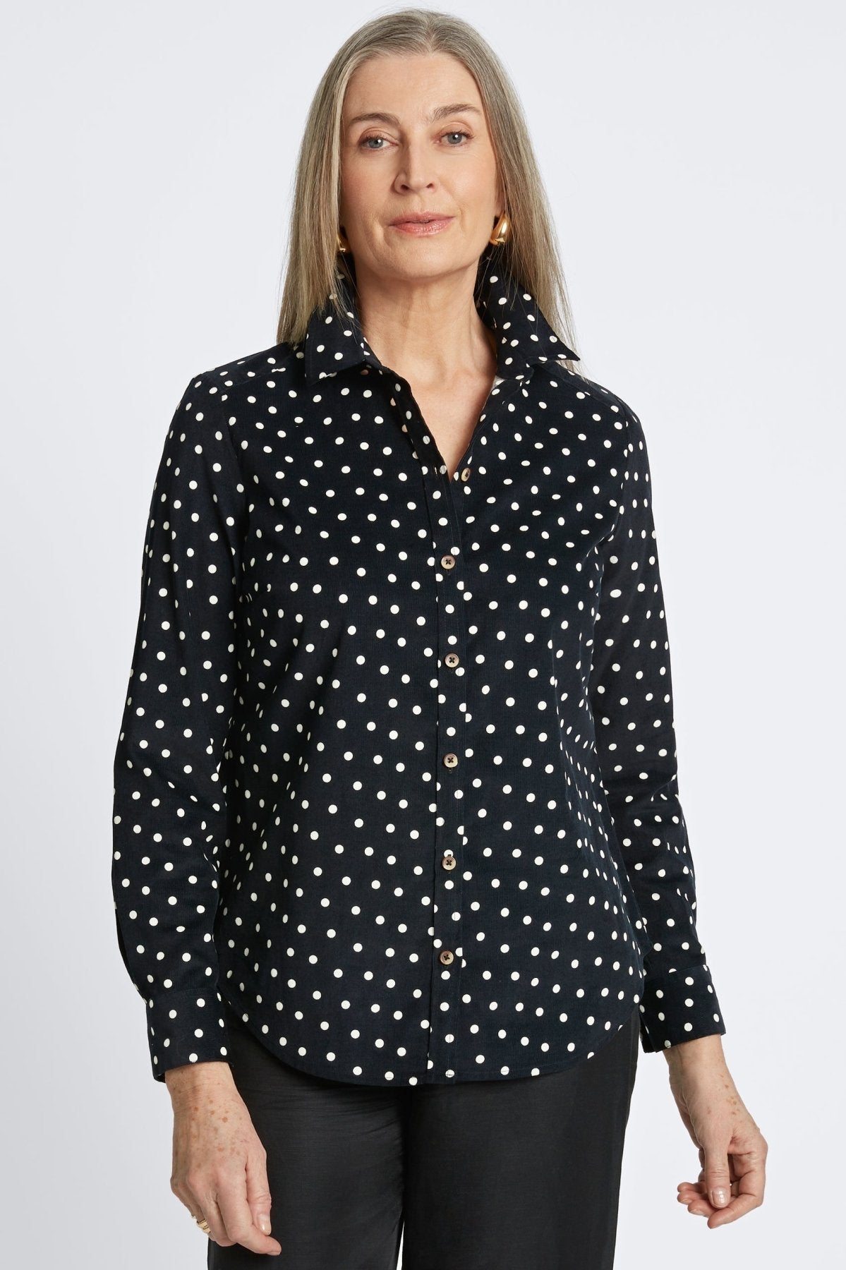 Haven Polka Dot Corduroy Long Sleeve Shirt