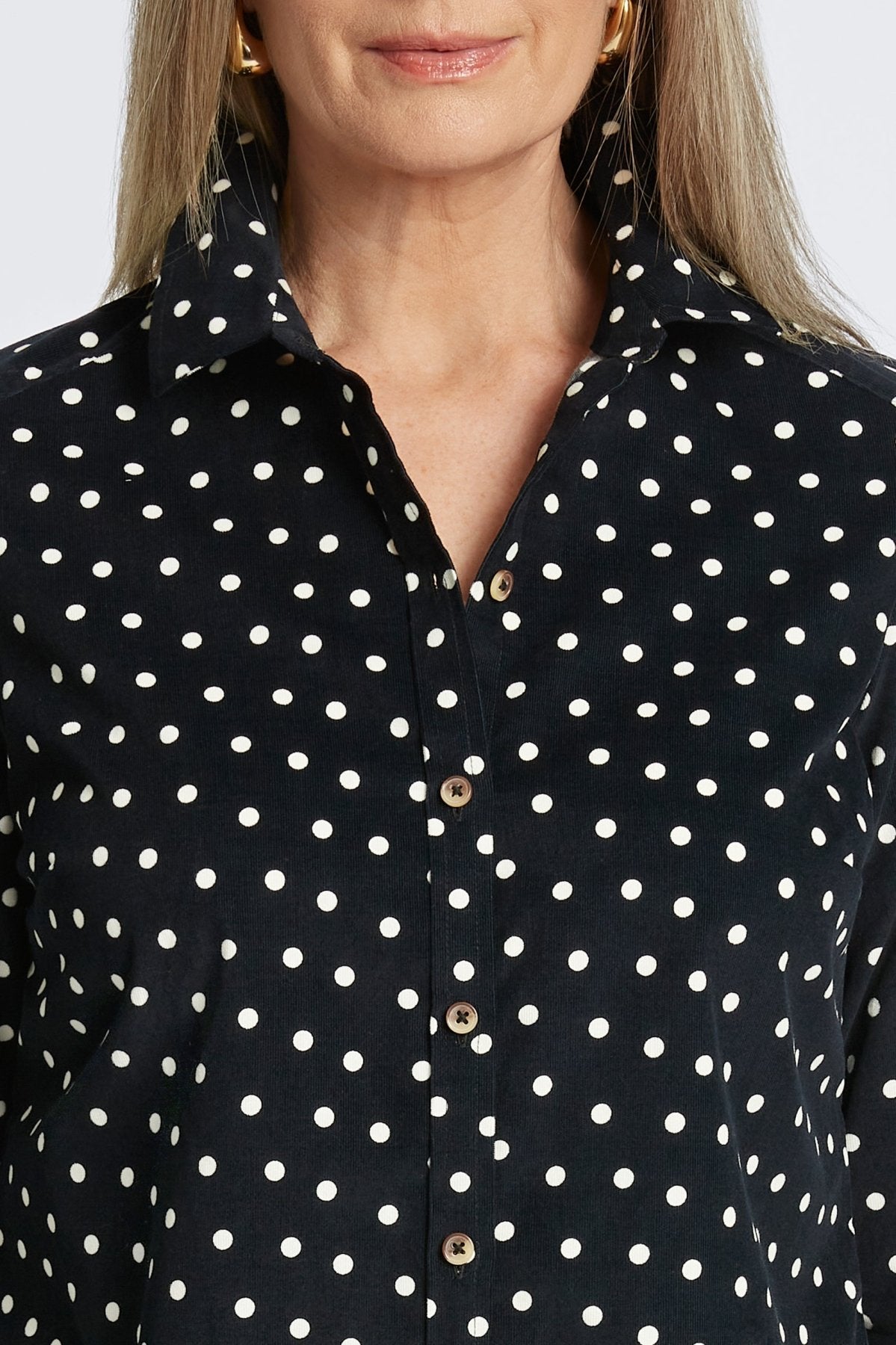 Haven Polka Dot Corduroy Long Sleeve Shirt
