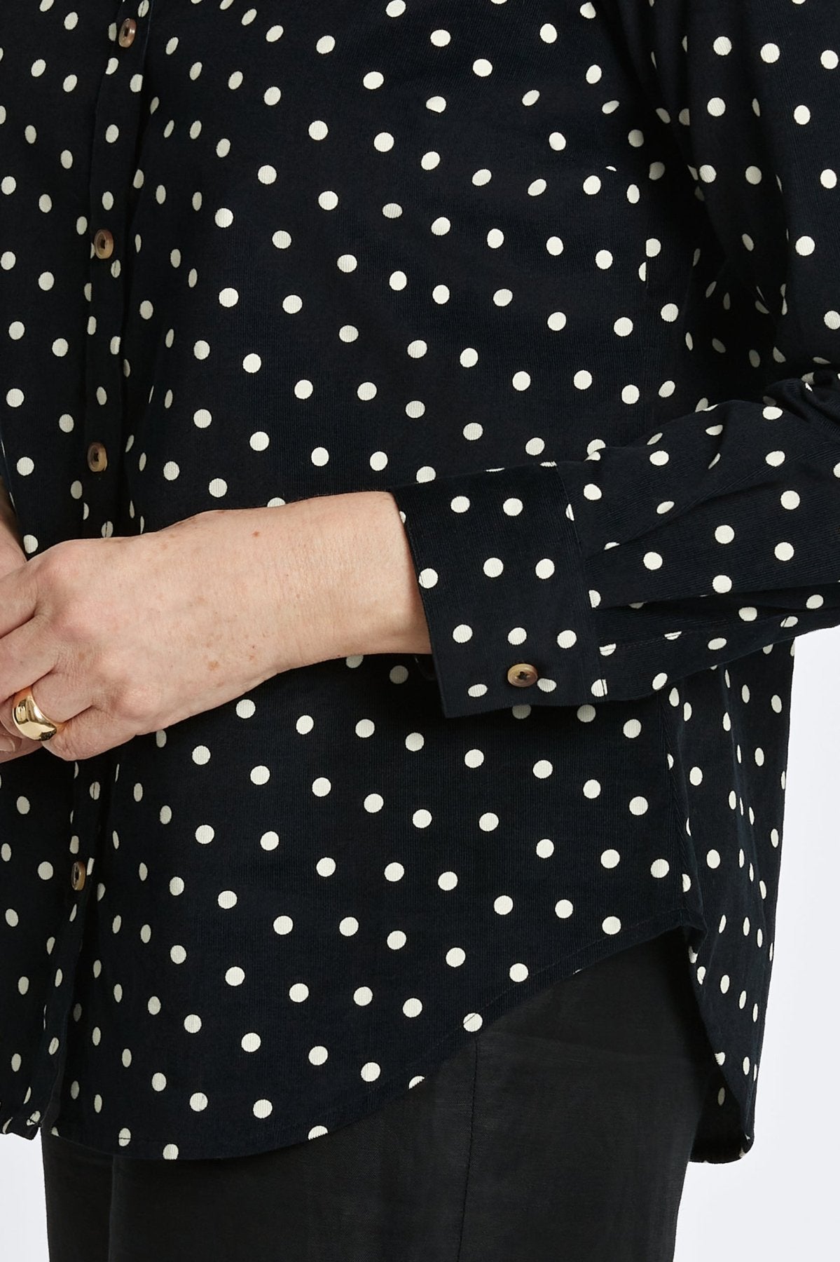 Haven Polka Dot Corduroy Long Sleeve Shirt