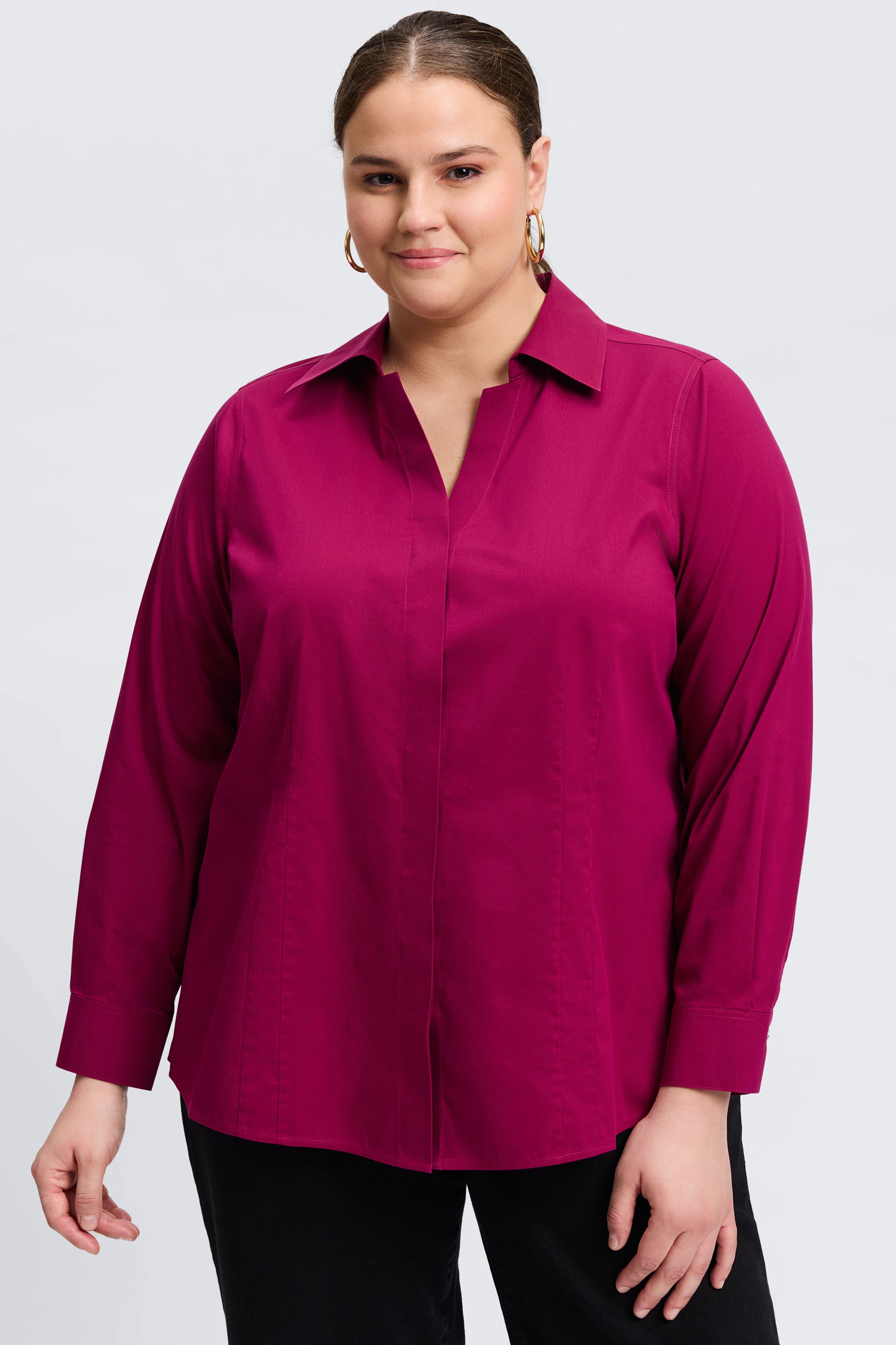 Taylor Plus No Iron Stretch Long Sleeve Shirt