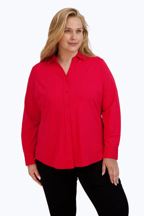 Mary Plus Solid Jersey Long Sleeve Shirt