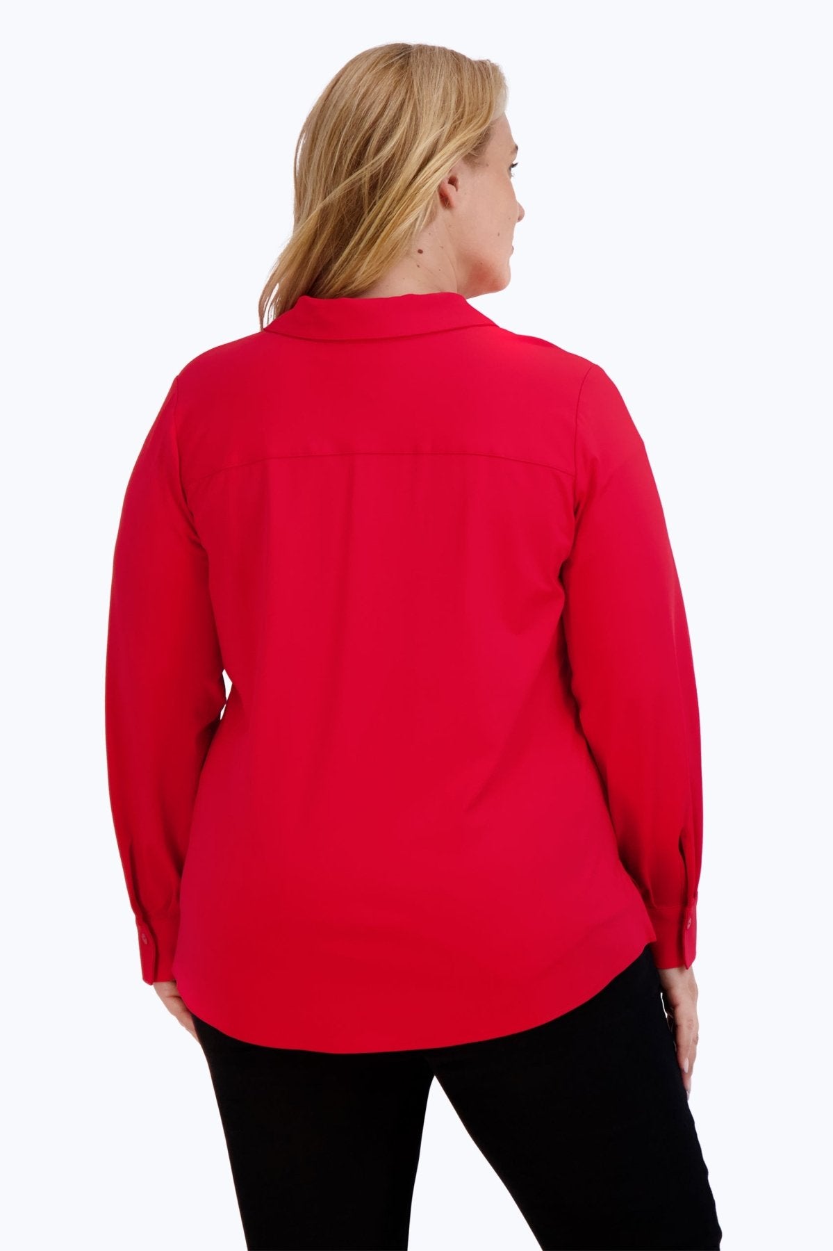 Mary Plus Solid Jersey Long Sleeve Shirt