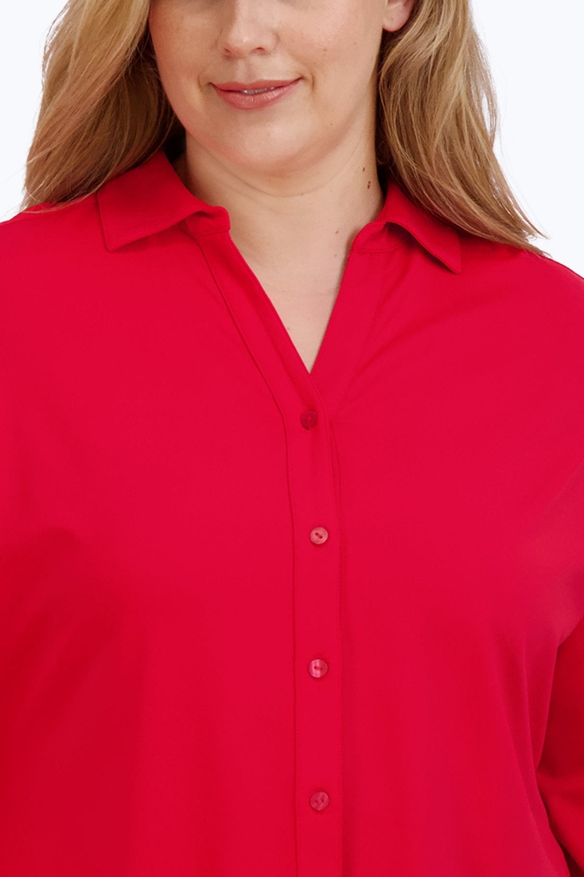 Mary Plus Solid Jersey Long Sleeve Shirt