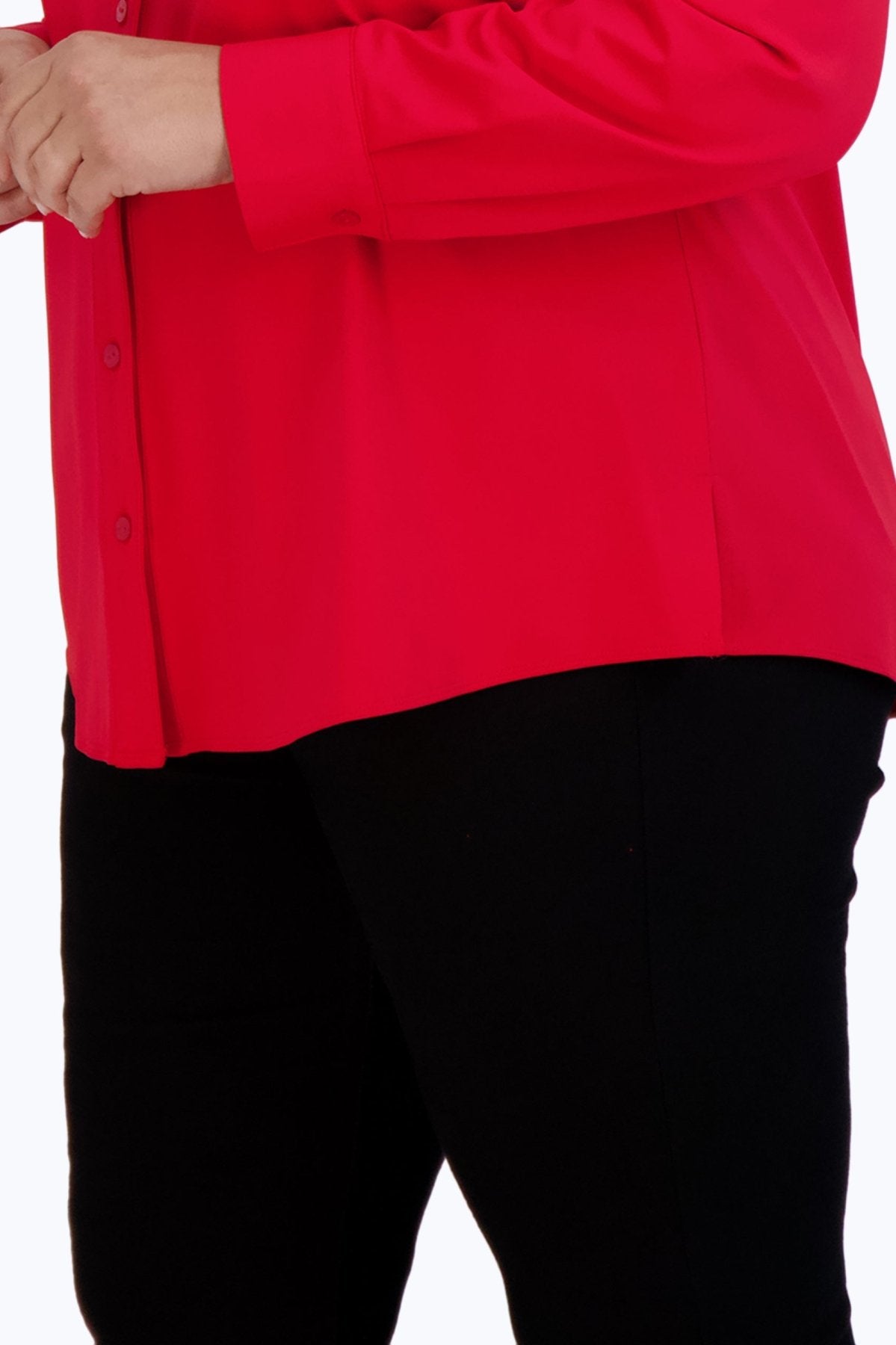 Mary Plus Solid Jersey Long Sleeve Shirt