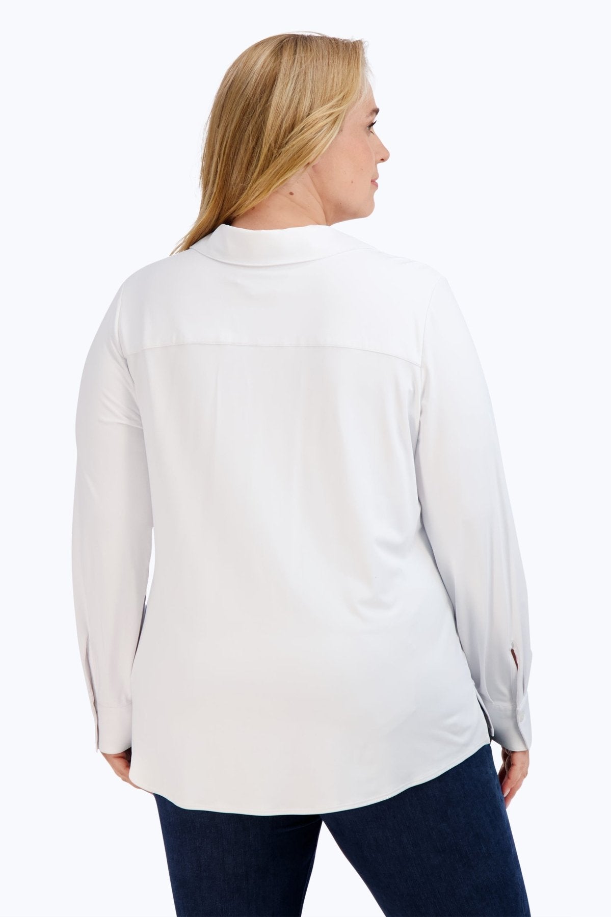 Mary Plus Solid Jersey Long Sleeve Shirt