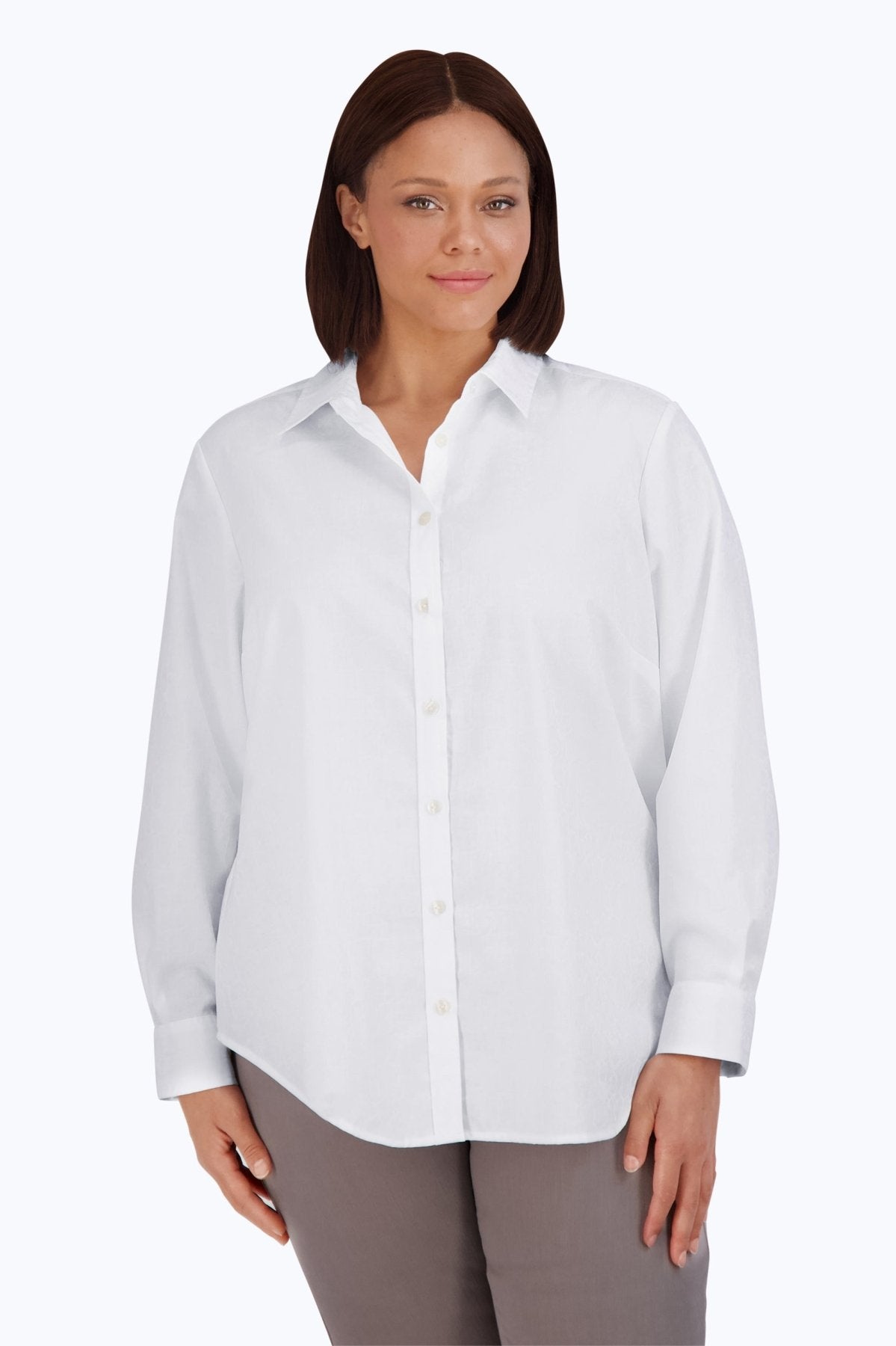Boyfriend Plus Non-Iron Croc Jacquard Tunic