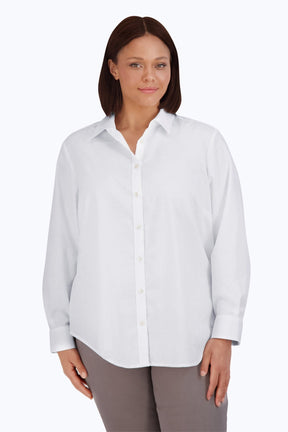 Boyfriend Plus Non-Iron Croc Jacquard Tunic