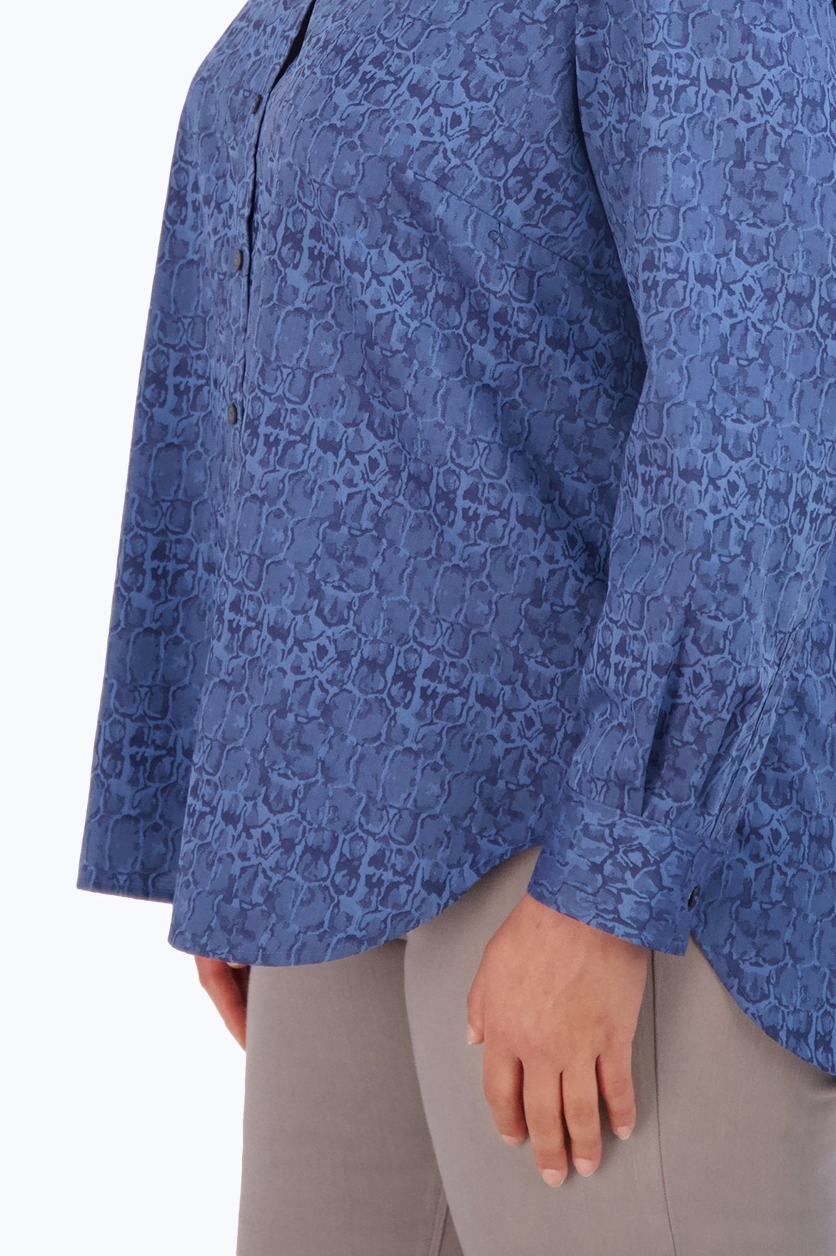 Boyfriend Plus Non-Iron Croc Jacquard Tunic