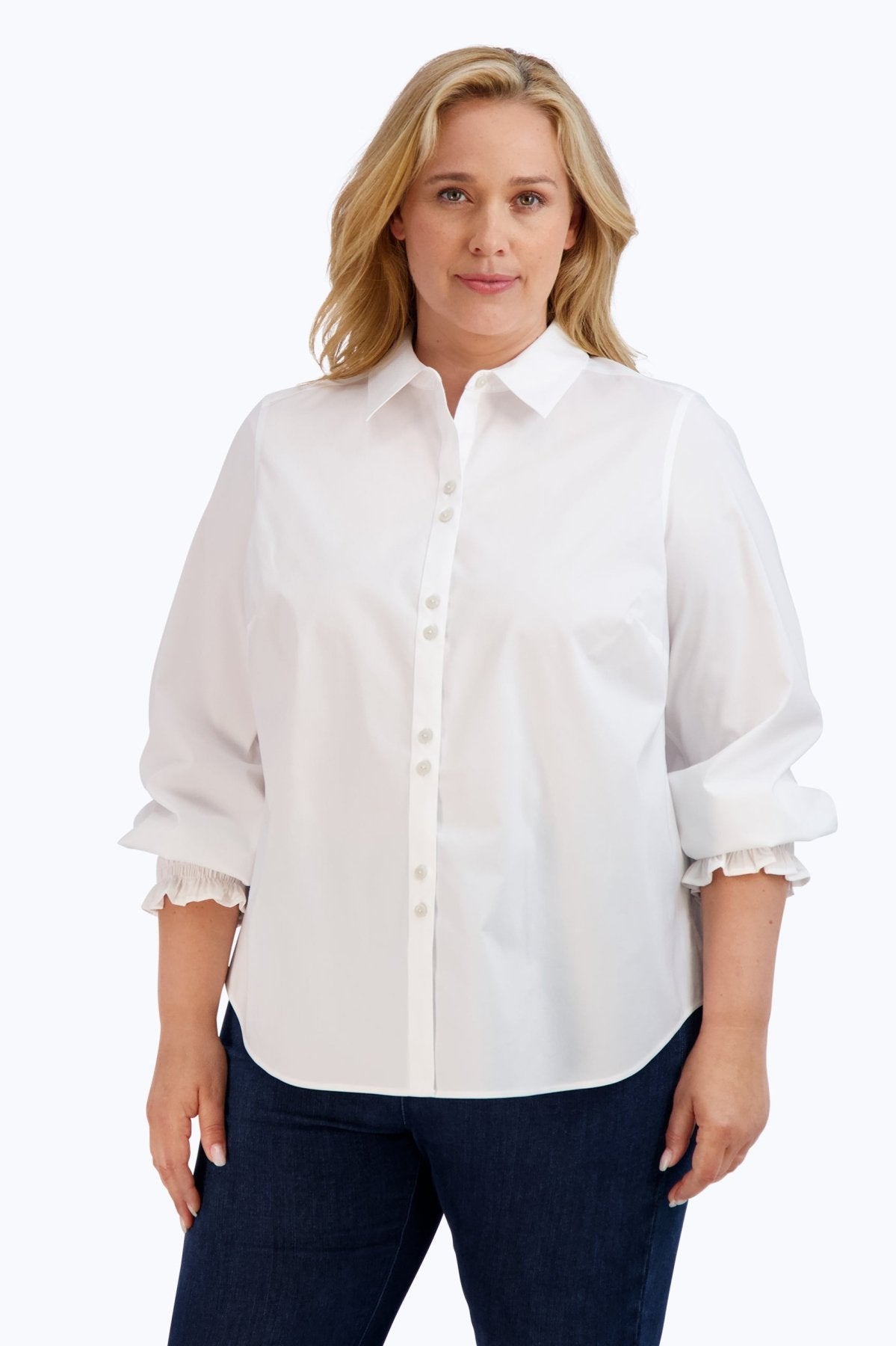 Olivia Plus No Iron Stretch 3/4 Sleeve Shirt