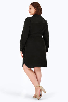 Rocca Plus Pinwale Corduroy Long Sleeve Dress