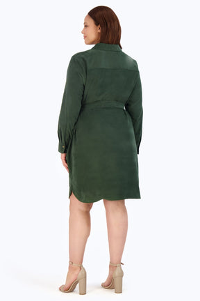 Rocca Plus Pinwale Corduroy Long Sleeve Dress