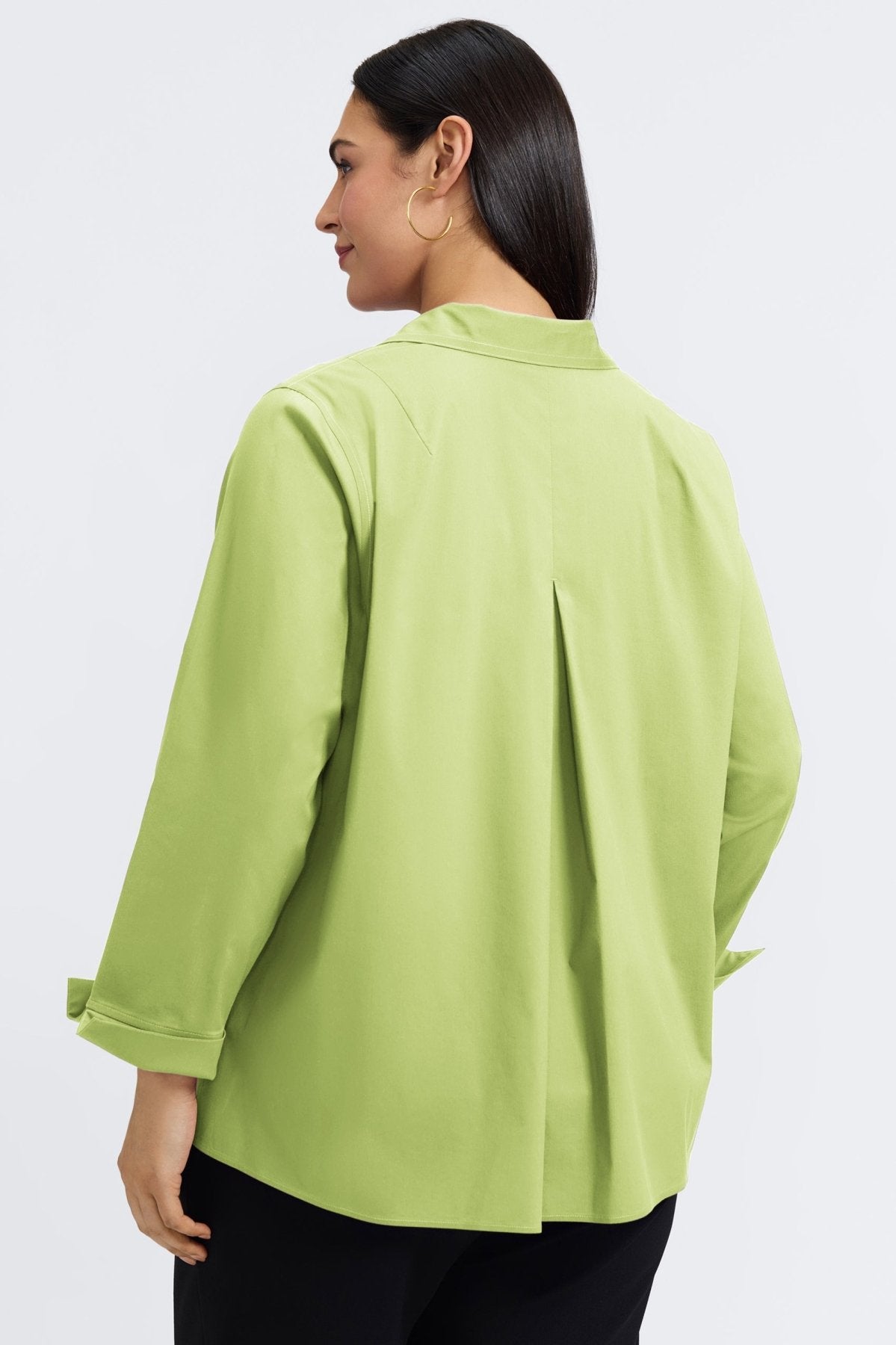 Agnes Plus No Iron Stretch Long Sleeve Popover Shirt
