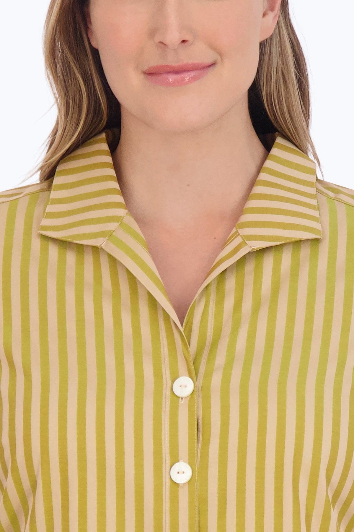 Pandora Plus Dobby Stripe Long Sleeve Tunic