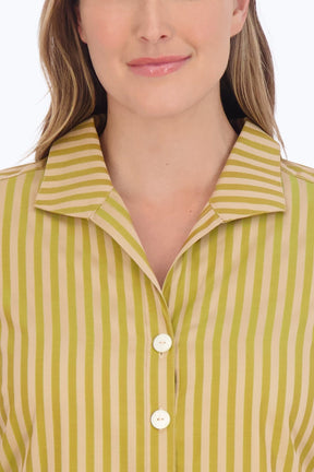 Pandora Plus Dobby Stripe Long Sleeve Tunic