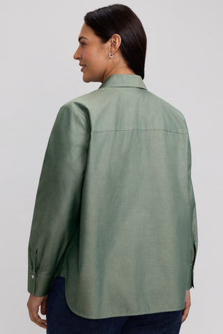 Meghan Plus No Iron Pinpoint Long Sleeve Shirt