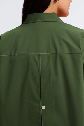 Kelly Plus No Iron Stretch Contrast Stitch 3/4 Sleeve Shirt