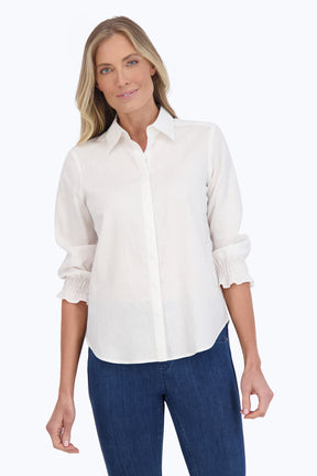 Olivia Easy Care Solid Linen Shirt