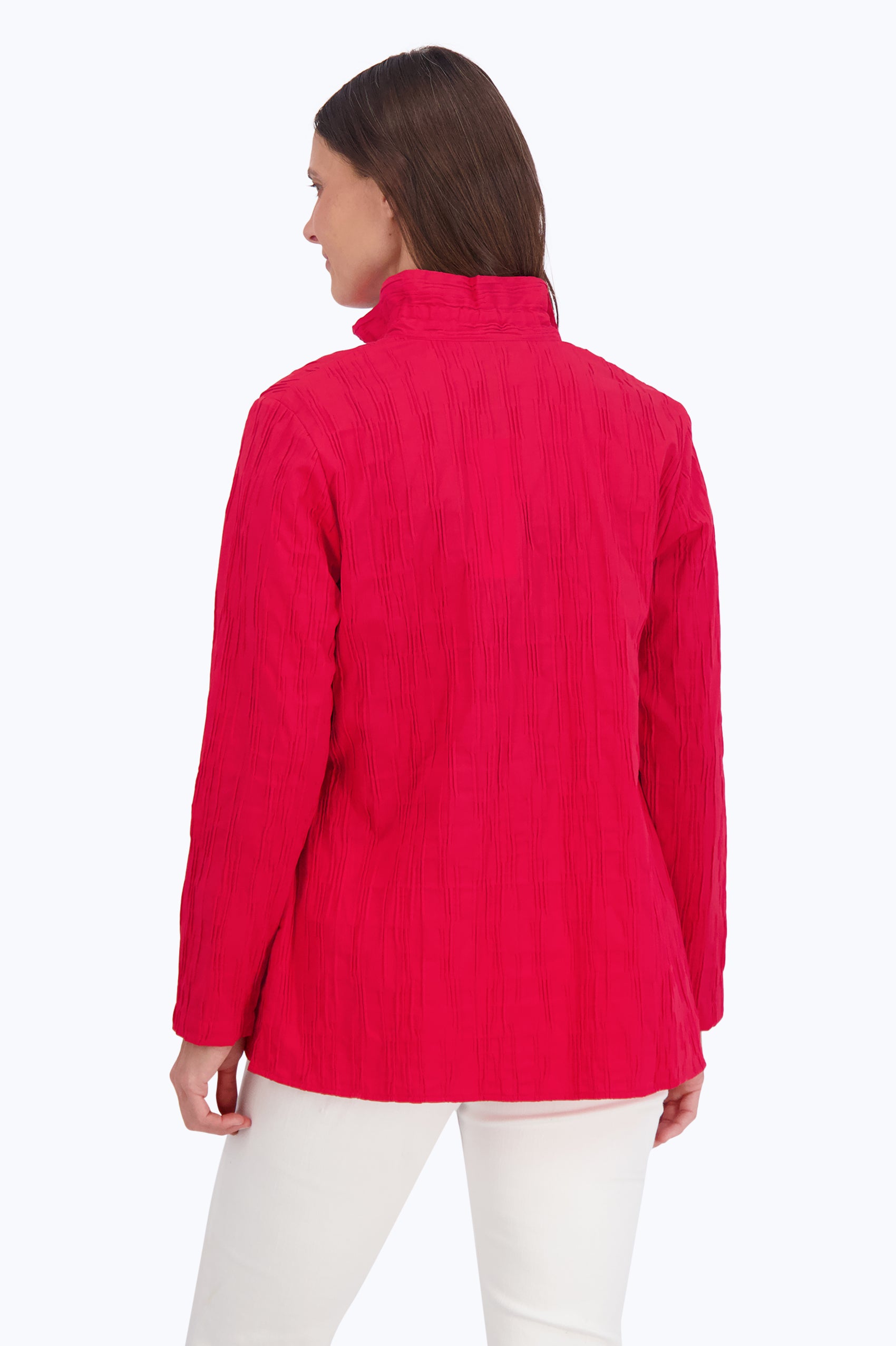 Carolina Solid Crinkle Shirt Jacket