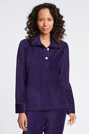 Sammy Plush Cord Long Sleeve Popover Sweater