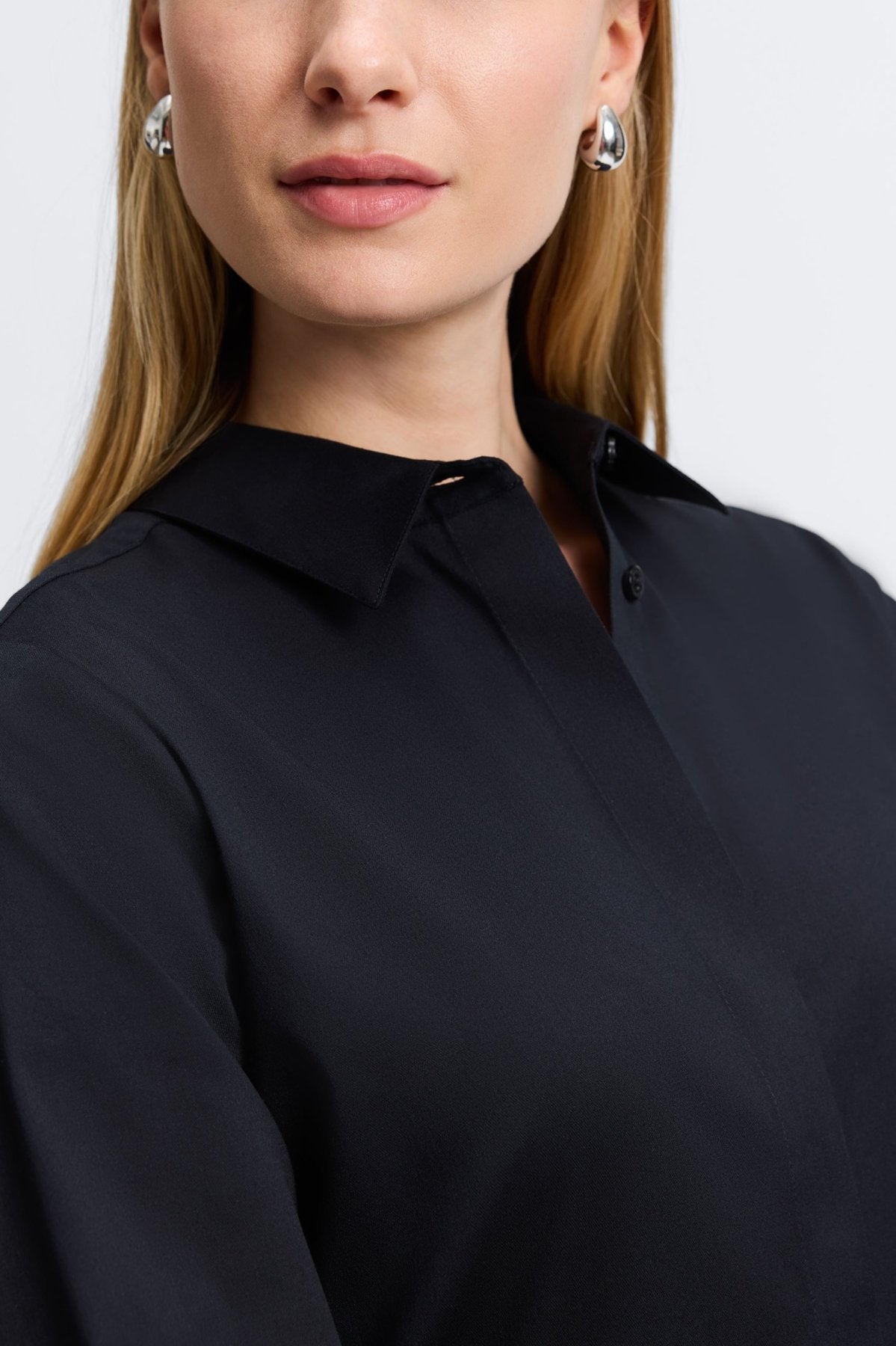Iris Stretch Matte Sateen No Iron Long Sleeve Shirt