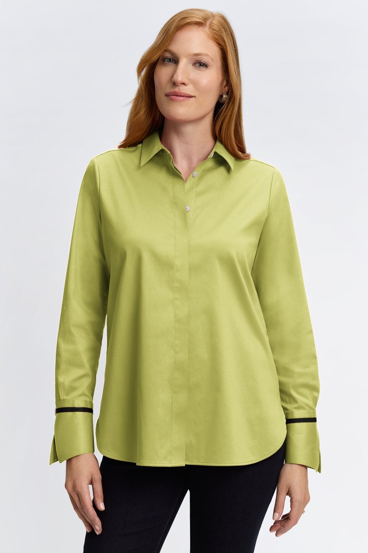 Iris Stretch Matte Sateen No Iron Long Sleeve Shirt