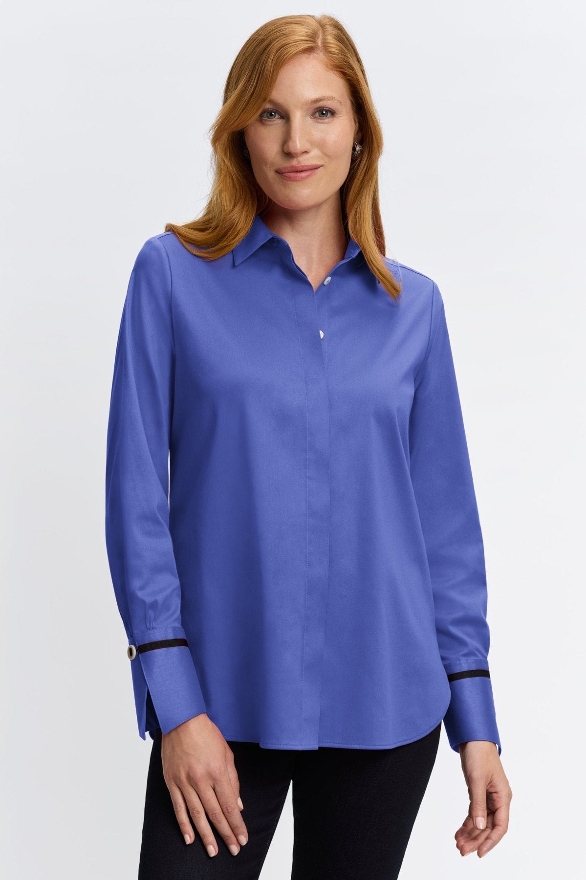 Iris No Iron Stretch Matte Sateen Long Sleeve Shirt