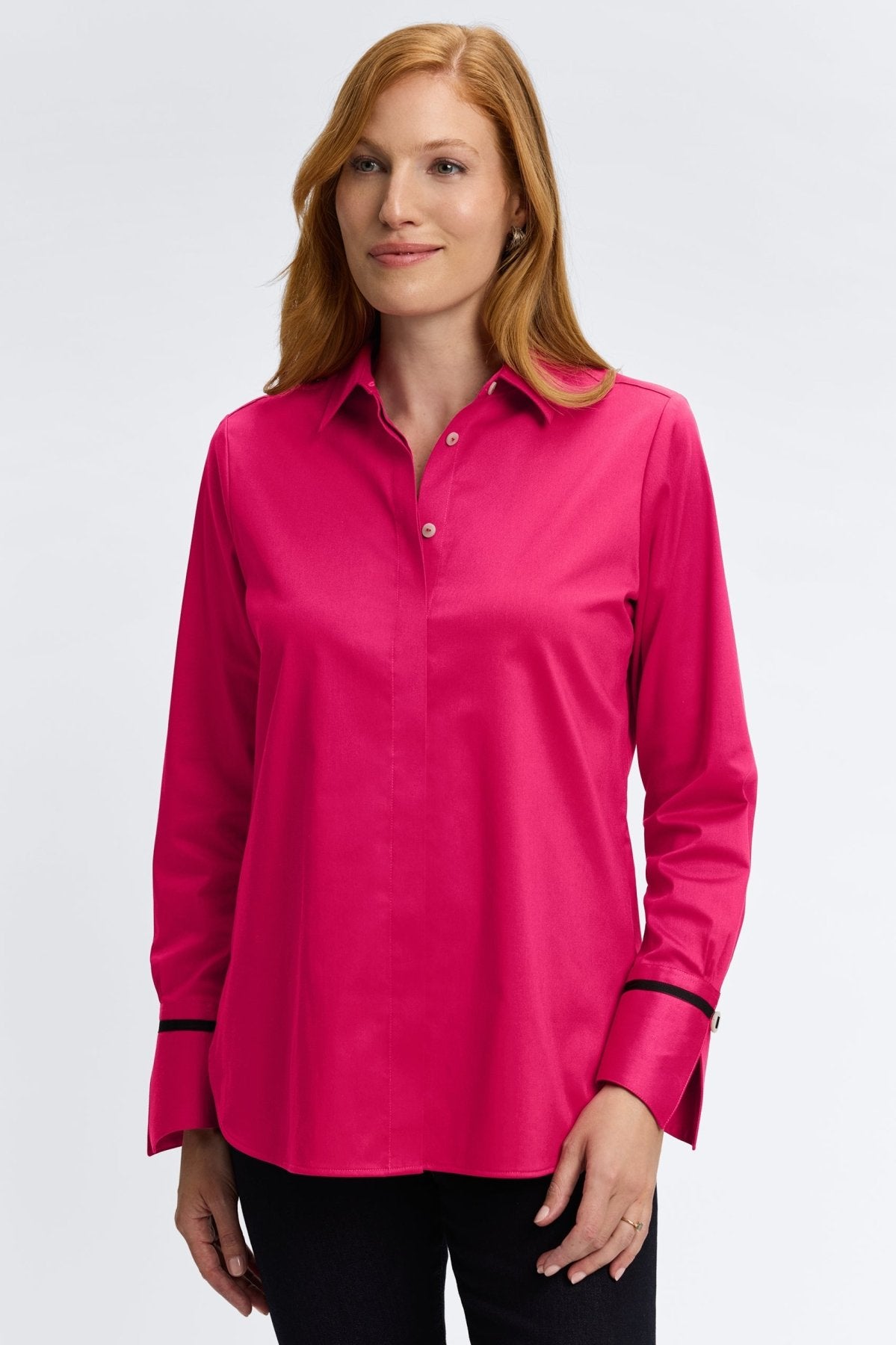 Iris No Iron Stretch Matte Sateen Long Sleeve Shirt