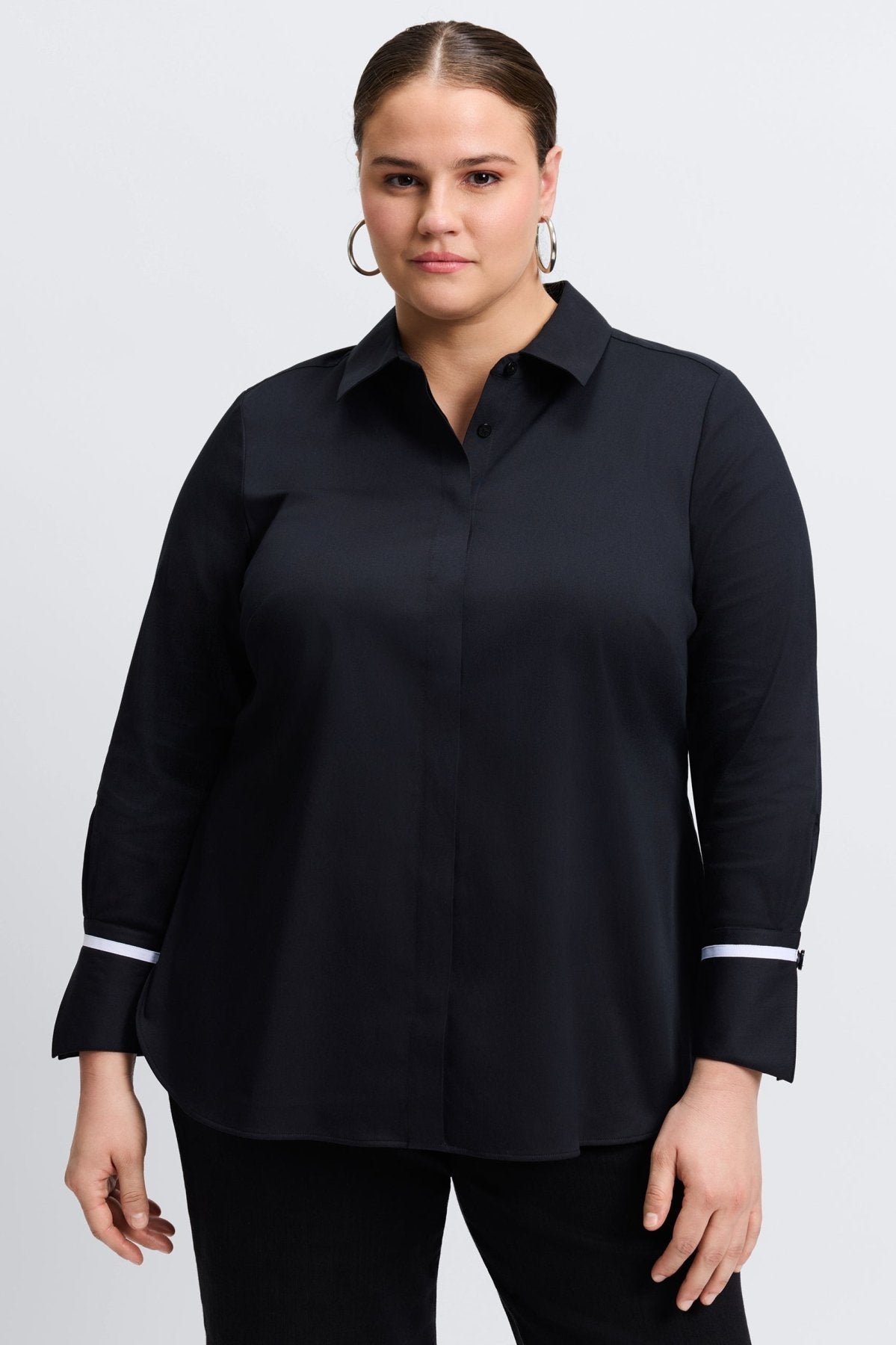 Iris Plus Stretch Matte Sateen No Iron Long Sleeve Shirt