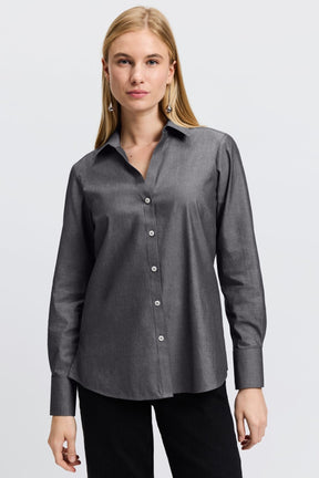 Mary No Iron Pinpoint Long Sleeve Shirt