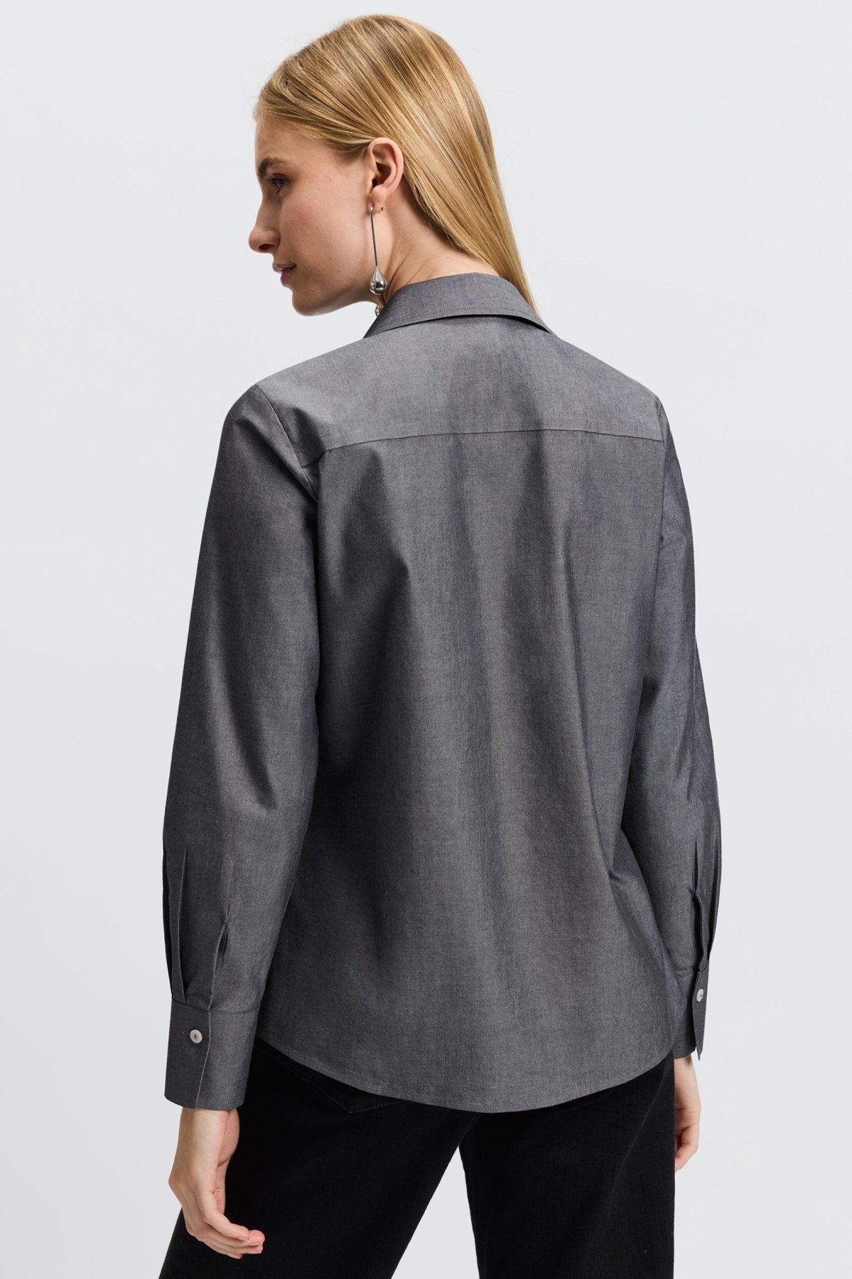 Mary No Iron Pinpoint Long Sleeve Shirt
