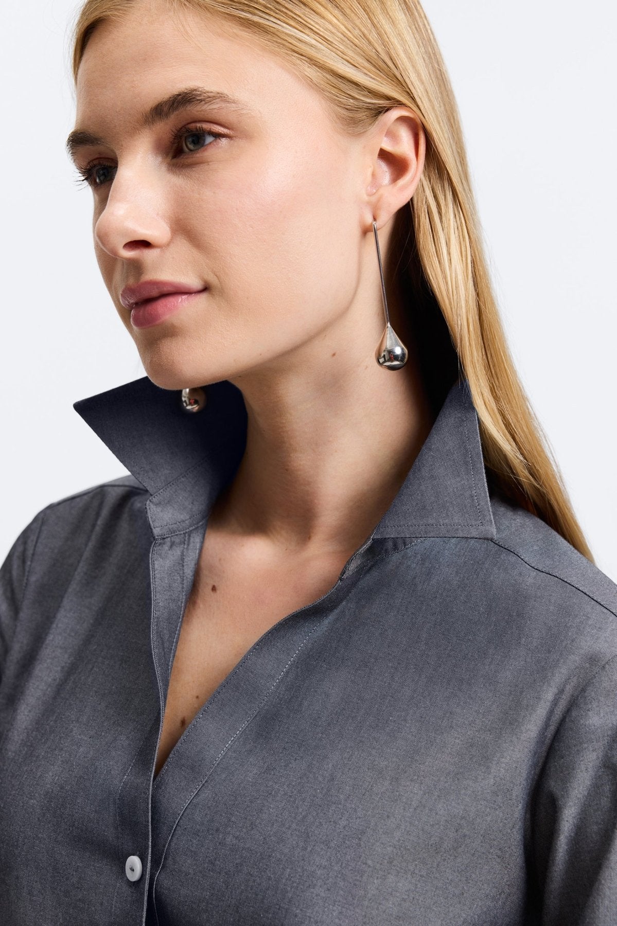 Mary No Iron Pinpoint Long Sleeve Shirt