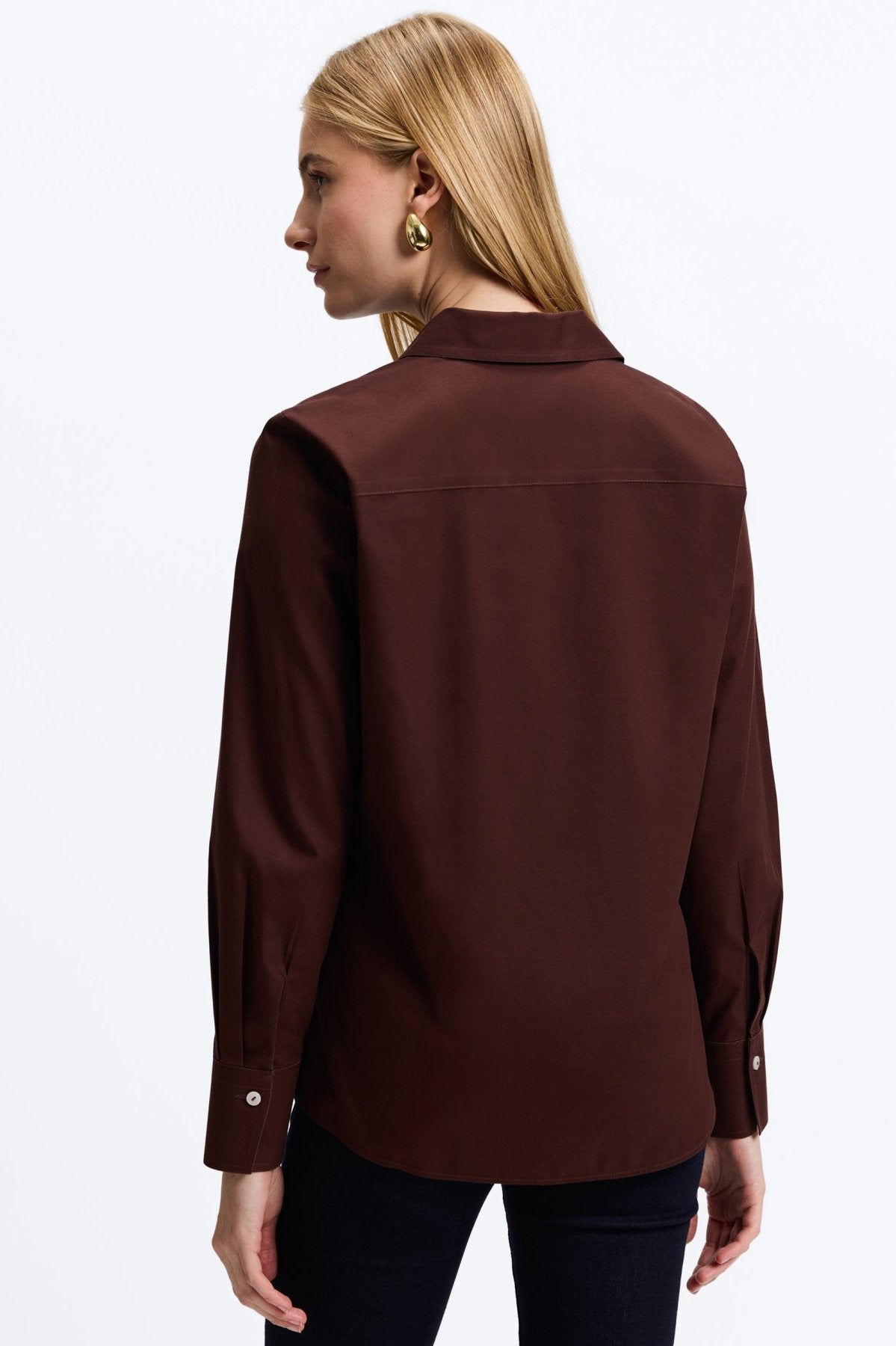 Mary No Iron Pinpoint Long Sleeve Shirt