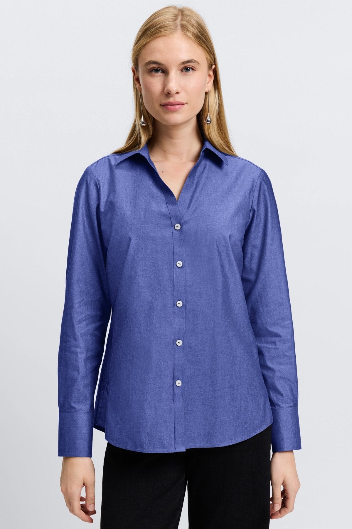Mary No Iron Pinpoint Long Sleeve Shirt