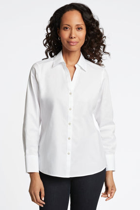 Mary No Iron Pinpoint Long Sleeve Shirt