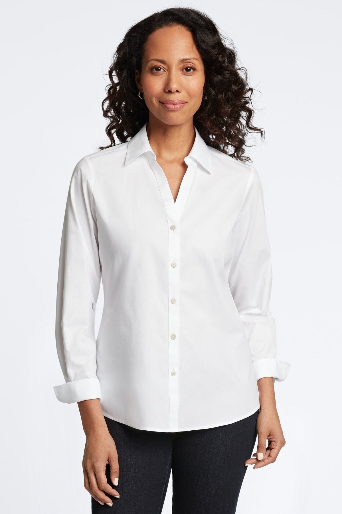Mary No Iron Pinpoint Long Sleeve Shirt
