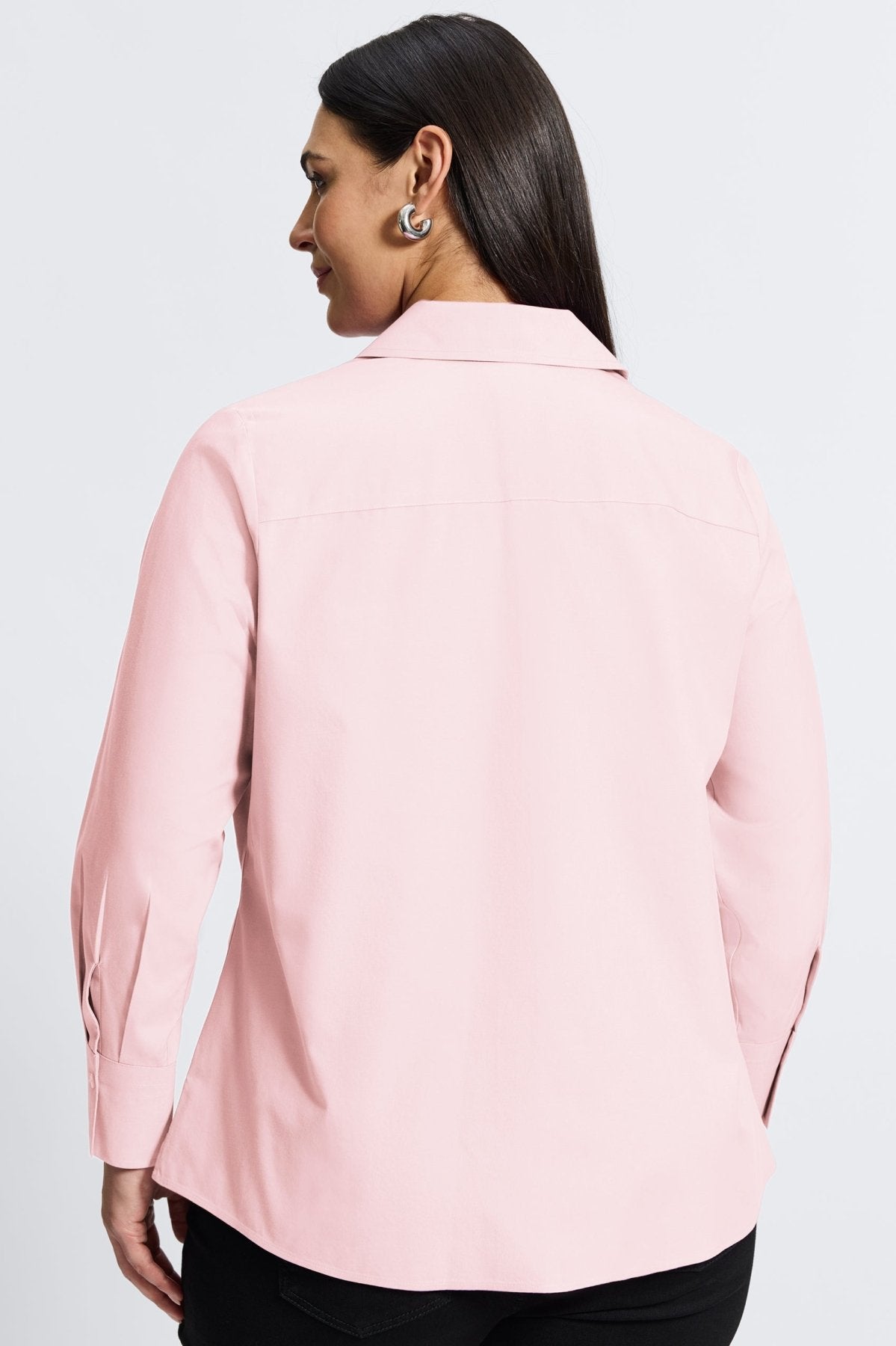 Mary Plus No Iron Pinpoint Long Sleeve Shirt