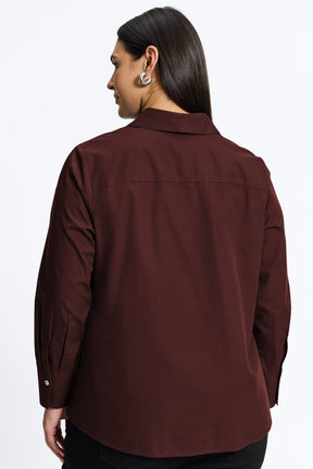 Mary Plus No Iron Pinpoint Long Sleeve Shirt