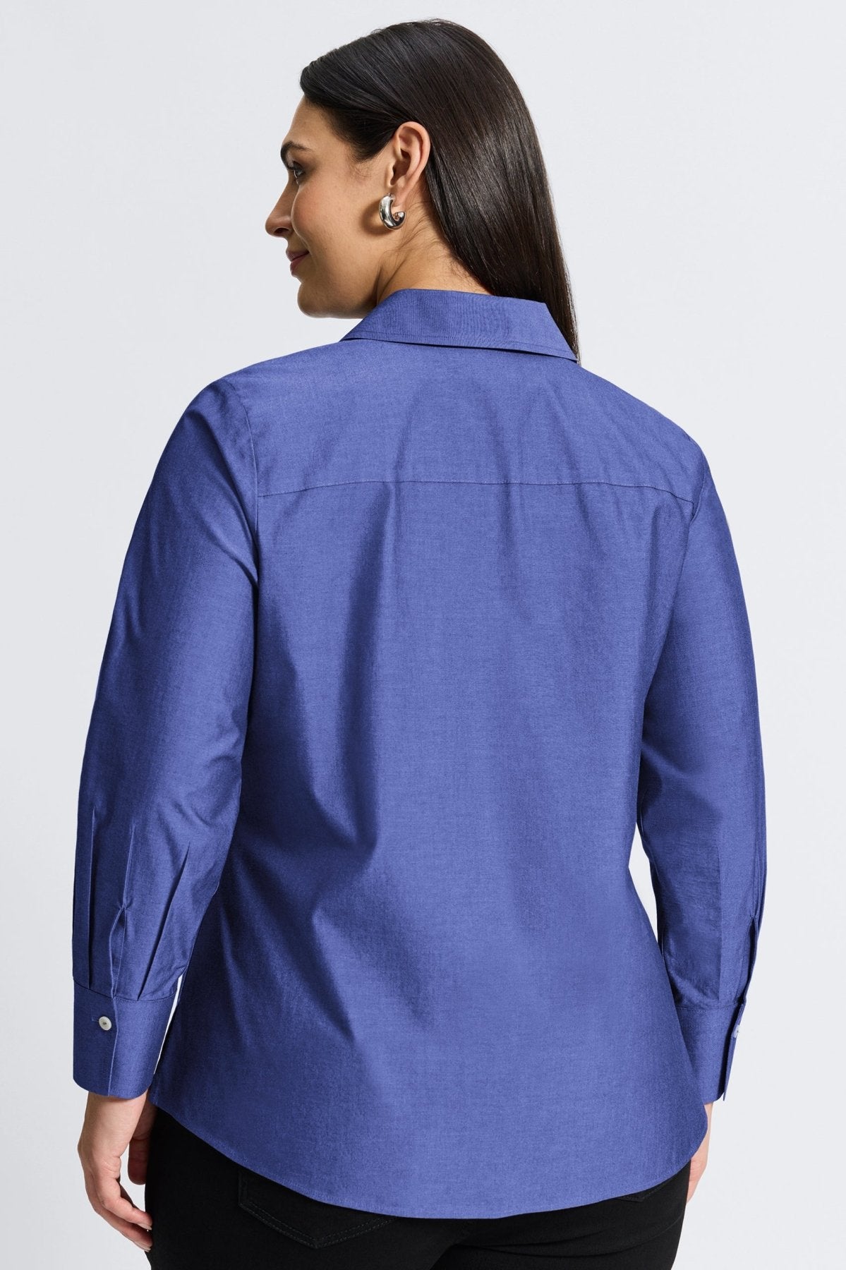 Mary Plus No Iron Pinpoint Long Sleeve Shirt
