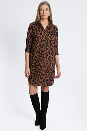 Sloane Cheetah 3/4 Sleeve Dress
