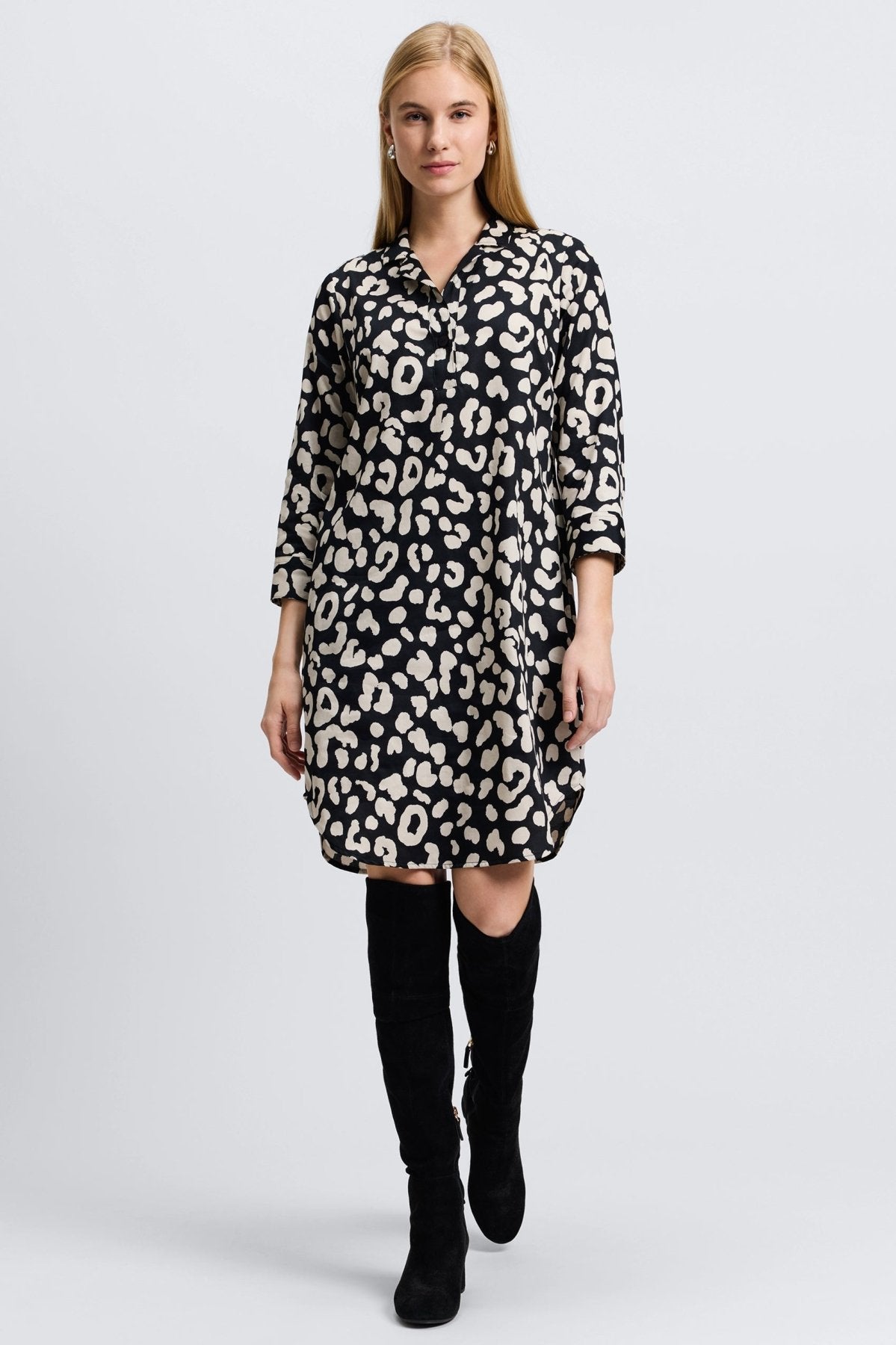 Sloane Cheetah 3/4 Sleeve Dress