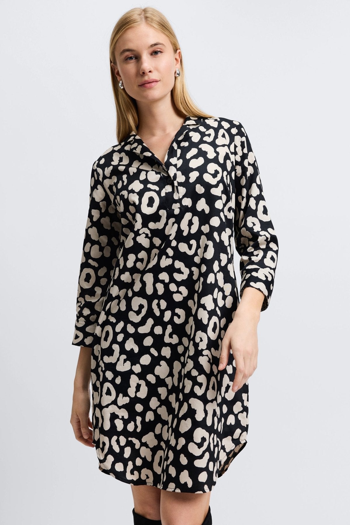 Sloane Cheetah 3/4 Sleeve Dress