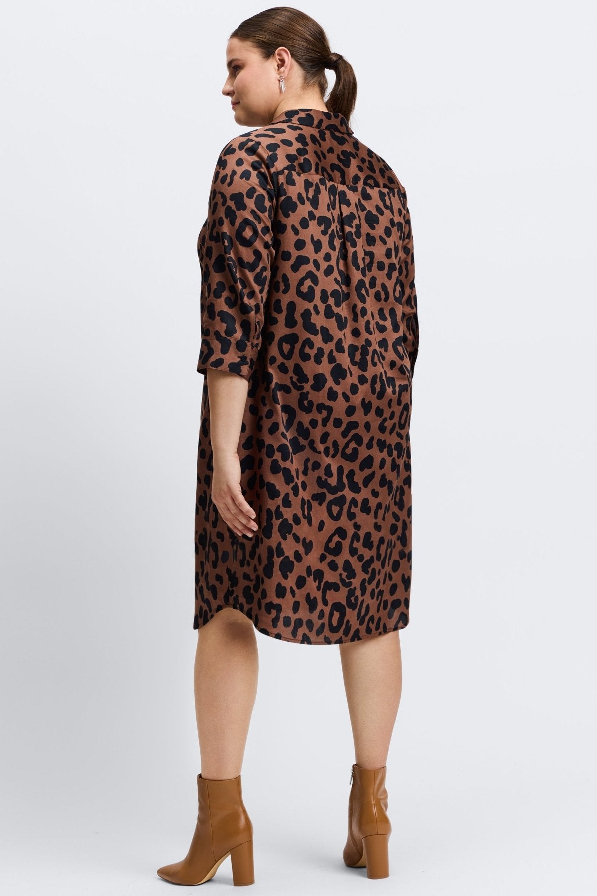 Sloane Plus Cheetah 3/4 Sleeve Dress