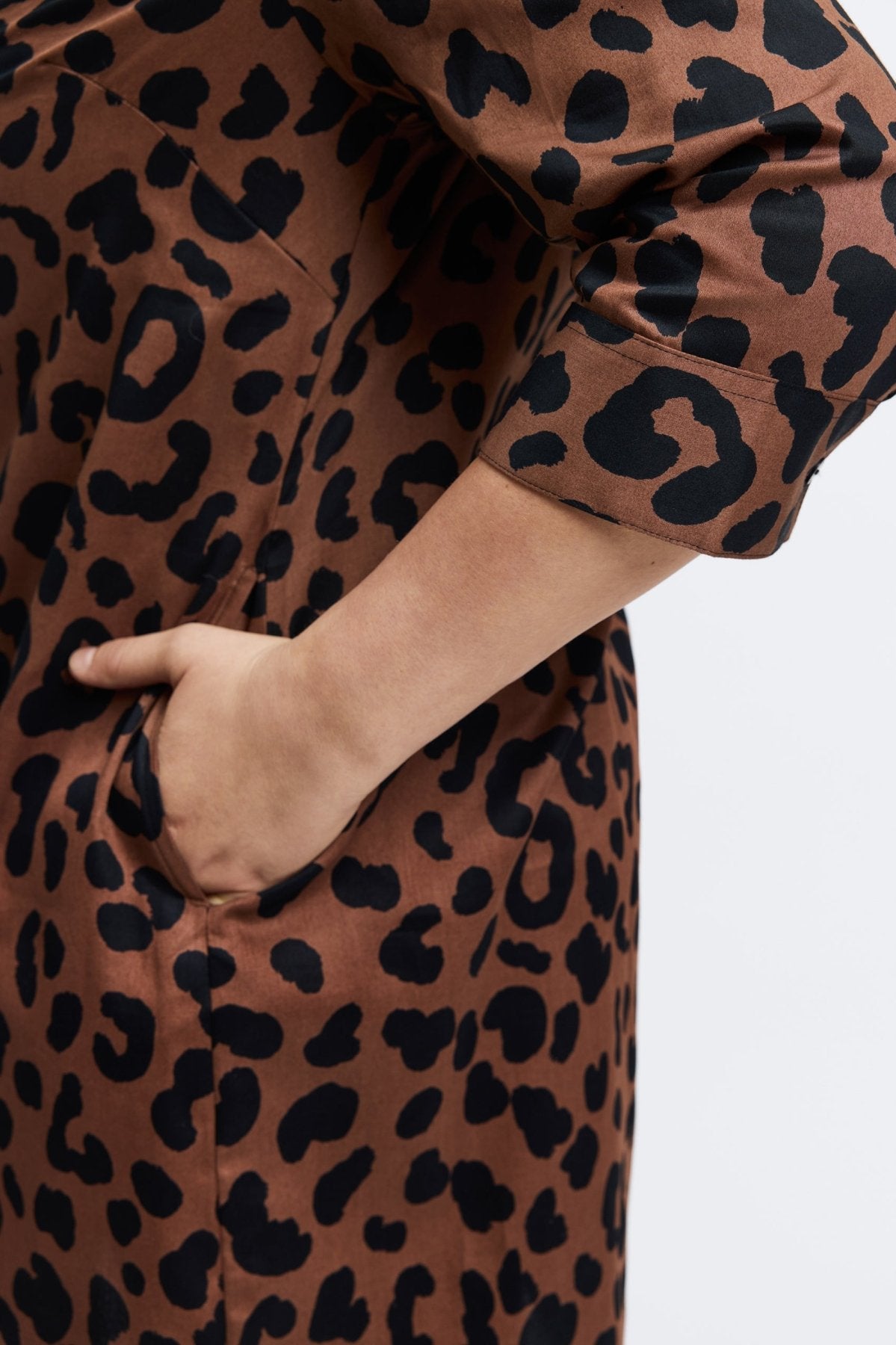 Sloane Plus Cheetah 3/4 Sleeve Dress