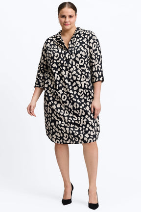 Sloane Plus Cheetah 3/4 Sleeve Dress