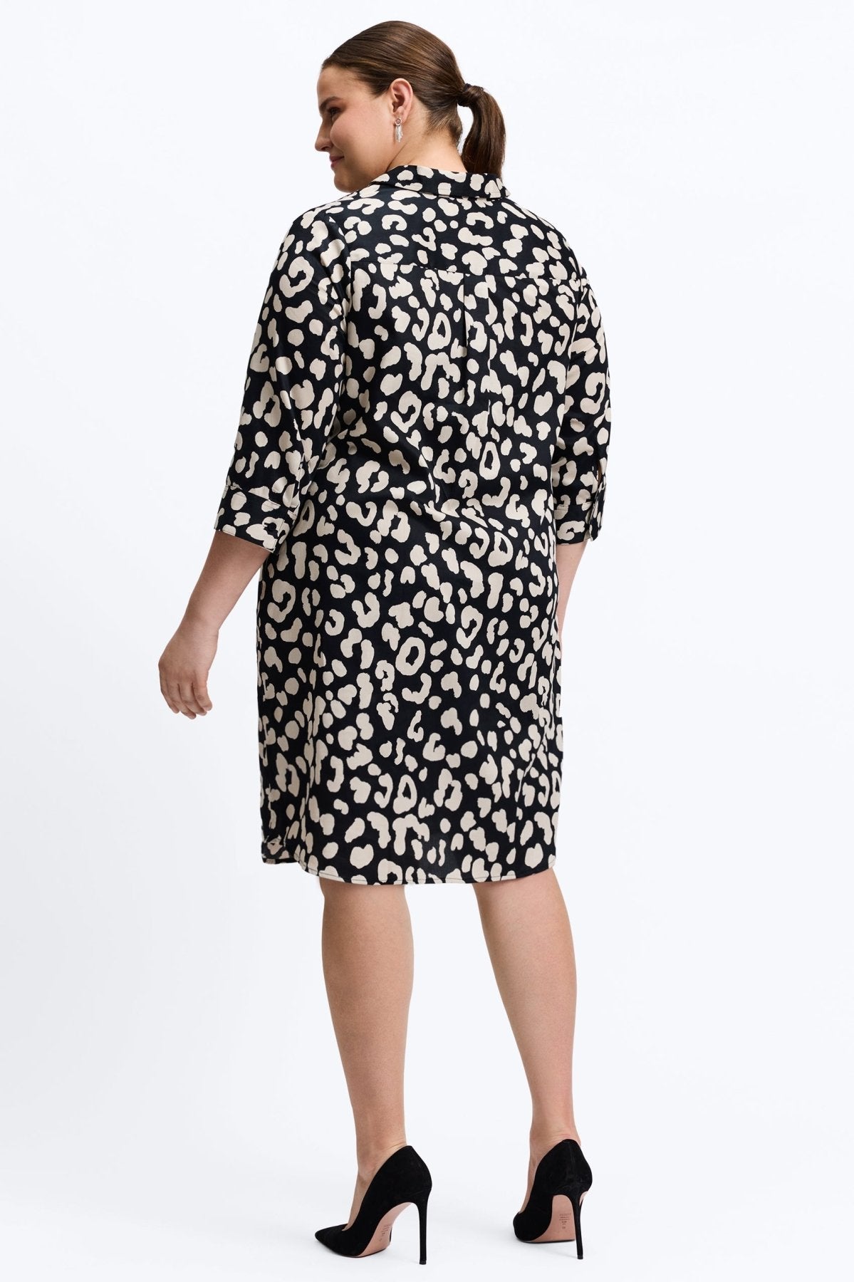 Sloane Plus Cheetah 3/4 Sleeve Dress