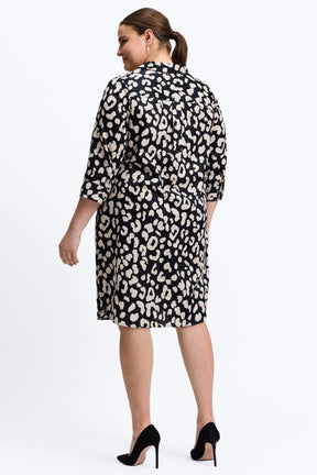Sloane Plus Cheetah 3/4 Sleeve Dress